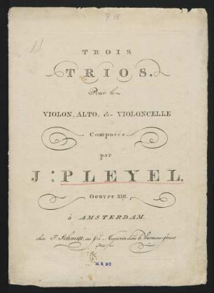 Trois trios pour le violon, alto, et violoncelle, op. 13