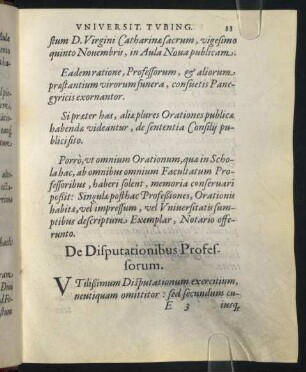 [V.] De Disputationibus Professorum.
