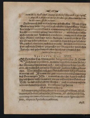 Salvatio Cap. XXVI.