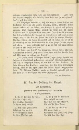 IV. Aus der Dichtung der Neuzeit