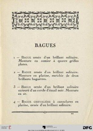 Bagues (Nr.1-21)