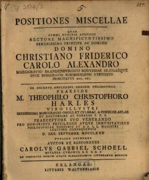 Positiones miscellae