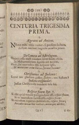 Centuria Trigesima Prima.