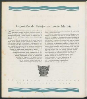 Exposición de Paisajes de Leonie Matthis