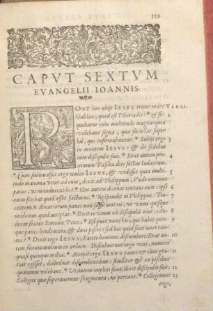 Capvt Sextvm Evangelii Ioannis.