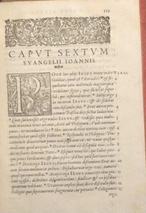 Capvt Sextvm Evangelii Ioannis.