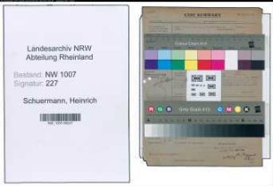 Entnazifizierung Heinrich Schuermann , geb. 04.03.1890 (Tierarzt)
