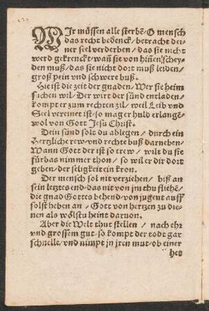 WJr müssen alle sterbe/ O mensch || das recht bedenck/