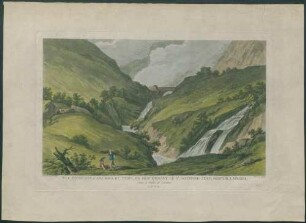 Vue d´une des cascades du Tesin, en descendant le S.t Gothard pour arriver a Airolo