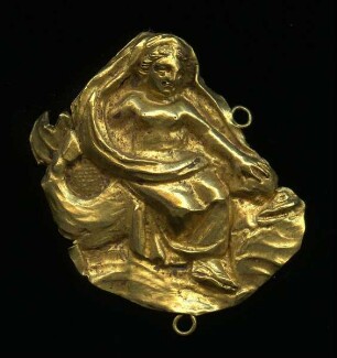 Schatzfund von Palaiokastron – Applik in Form einer Nereide auf einem Delphin