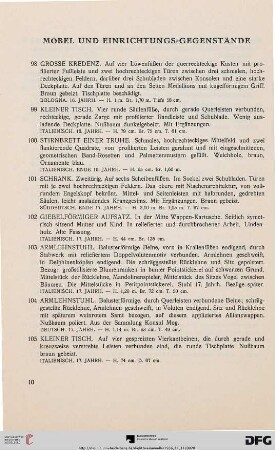 Möbel und Einrichtungsgegenstände (Nr. 98-176)