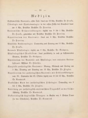15-17, Medizin