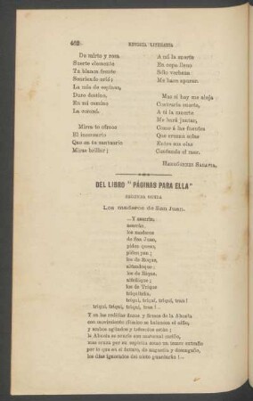 Del libro "Páginas para ella", segunda ronda - Los maderos de San Juan. : ["Aserrín aserrán", canción popular española]