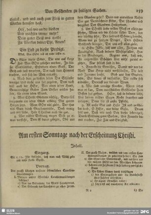 Am ersten Sonntage nach der Erscheinung Christi