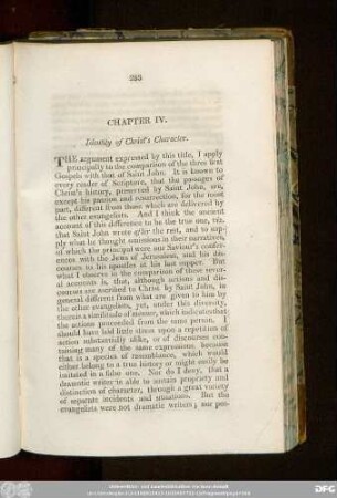 Chapter IV. Identiy of Christ`s Character.