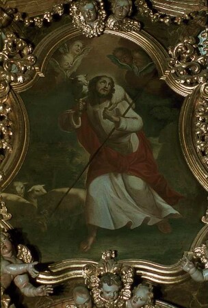 Oberbild: Christus als guter Hirte