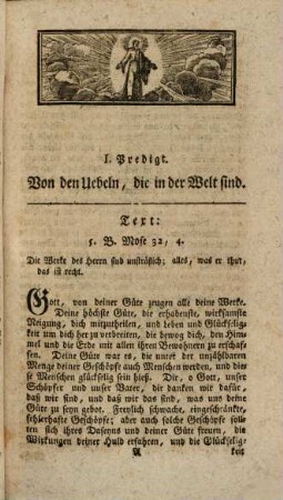 Einige Betrachtungen über das Uebel in der Welt : nebst einer Warnung vor den Sünden der Unkeuschheit; und andern Predigten