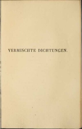 Vermischte Dichtungen.