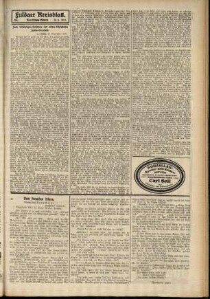 Zweite Ausgabe vom Dienstag, den 30. September 1913.