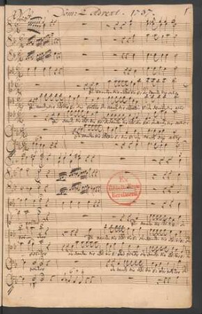 Es danken dir Gott die Völker; V (4), Coro, orch, bc; HoWV II.Anh.26