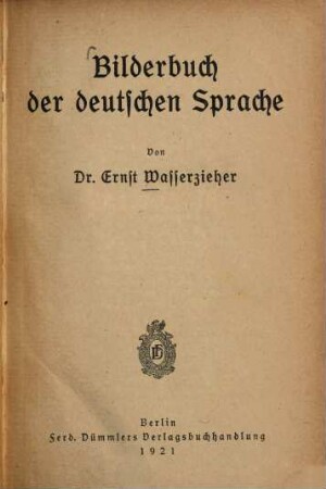 Bilderbuch der deutschen Sprache
