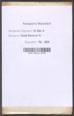 Verzeichnis der Hypothekenkammer Hamm