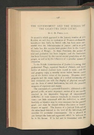 The Government and the Judges of the Calcutta High Court.