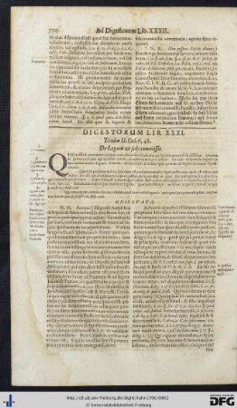 Digestorum Lib. XXXI - XXXV.