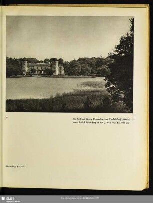 Die Seefront. Georg Wenzeslaus von Knobelsdorff (1699-1753) baute Schloß Rheinsberg in den Jahren 1737 bis 1739 um