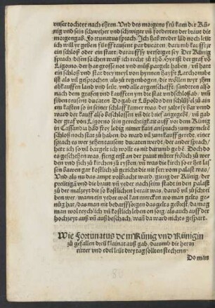 Wie Fortunatus dem Künig und Künigin zu gefallen dreü klainat auß gab/ ...