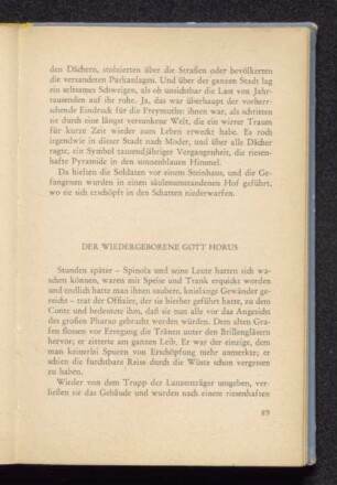 Der wiedergeborene Gott Horus