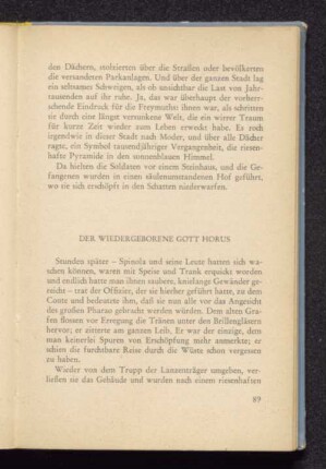 Der wiedergeborene Gott Horus
