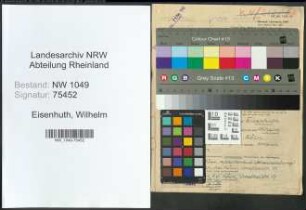 Entnazifizierung Wilhelm Eisenhuth , geb. 22.06.1911 (Amtsdirektor)