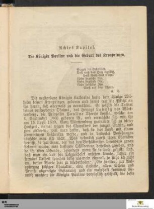 8. Die Konigin Pauline und die Geburt des Kronprinzen