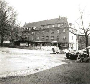 Dresden-Hellerau, Markt 15. Wohnhaus mit Café "Am Markt" ("Kaffee Hellerau", 1930, R. Kolbe)