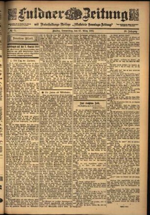 Zweite Ausgabe vom Donnerstag, den 27. März 1902.