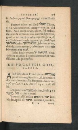 De Vocabulis Chaldaicis.