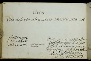 Johann Jacob Sonntag. Göttingen, 9.3.1753.