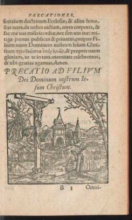 Precatio Ad Filium Dei Dominum nostrum Iesum Christum.