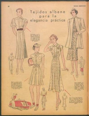 Tejidos albene para la elegancia práctica [Dibujos]