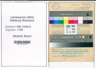 Entnazifizierung Bruno Albrecht , geb. 17.06.1894 (Polizeimeister)