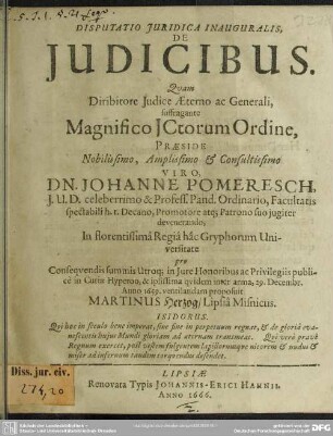 De judicibus