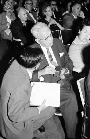 12. Tagung 1962 Physik; Eröffnung 25.6.1962: Harold C. Urey