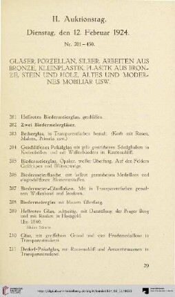 II. Auktionstag