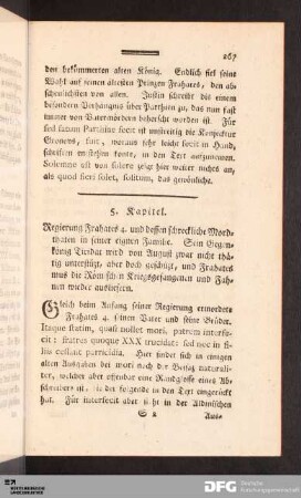 5. Kapitel. Regierung Frahates 4. und dessen schreckliche Mordthaten in seiner eignen Familie.