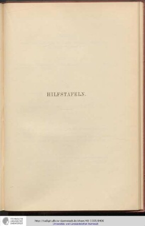 Hilfstafeln