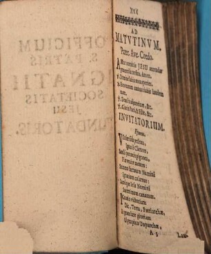 Officia Parua de SS. et BB. è Societate Jesv
