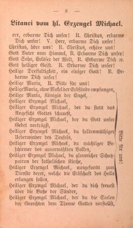 Litanei vom hl. Erzengel Michael.