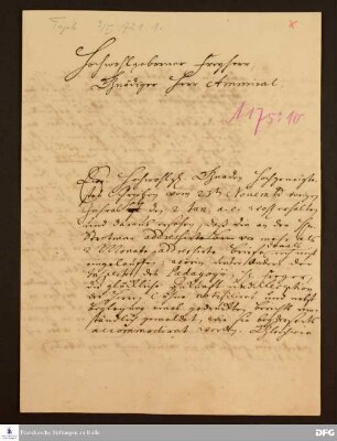 Brief von August Hermann Francke an Gustaff von Psilander.