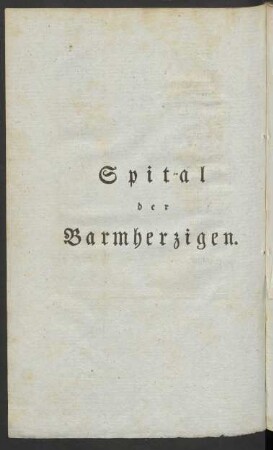 Spital der Barmherzigen